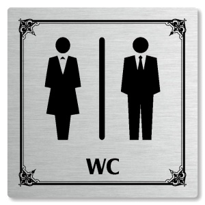WC společné, 148x148mm, stříbrná, Nebraska